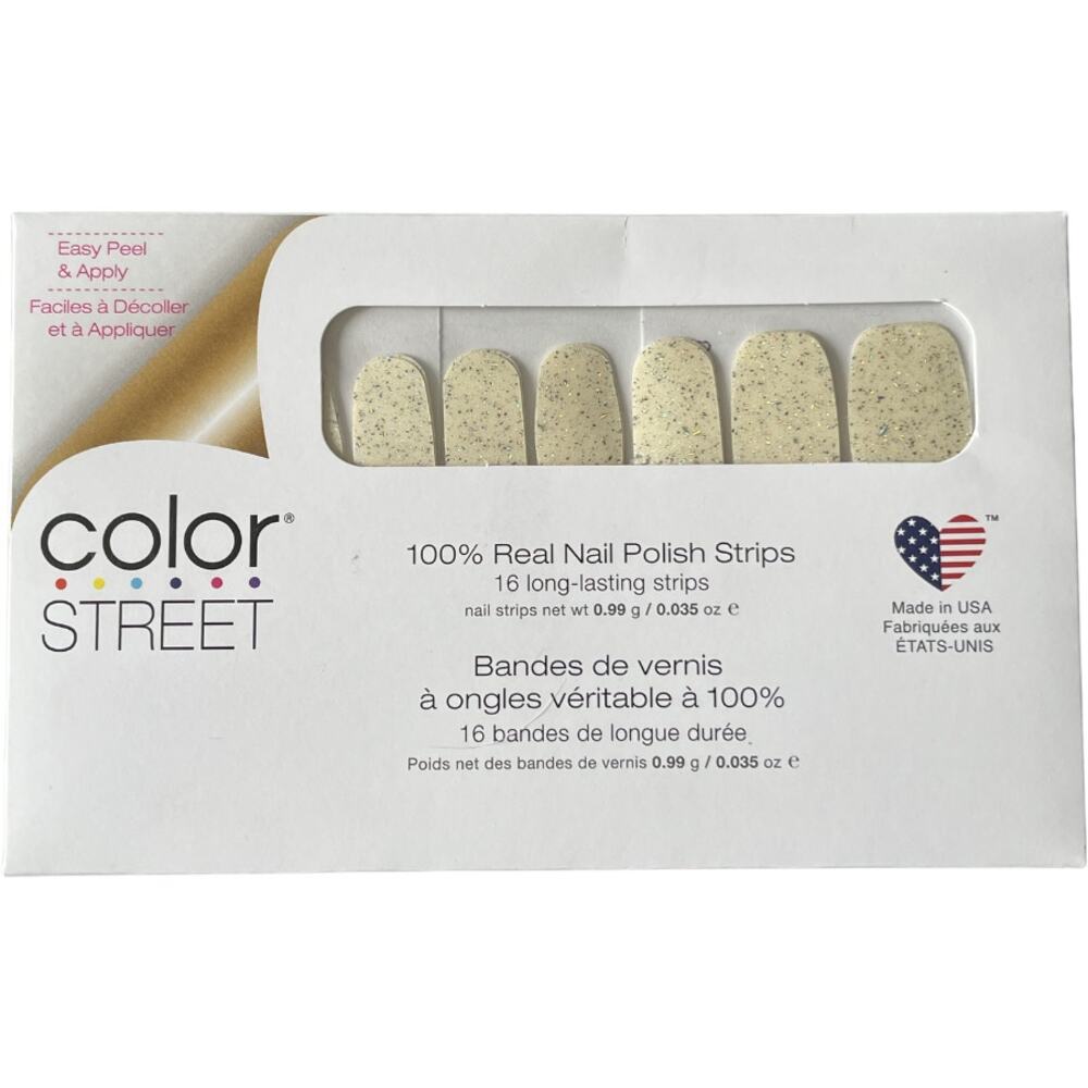 Color Street Glittersweet Nail Polish Strips Clear Holographic Glitter FMG173
